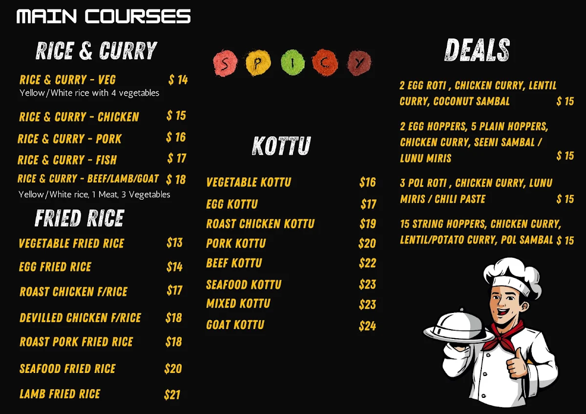 Menu, Chat & Dine