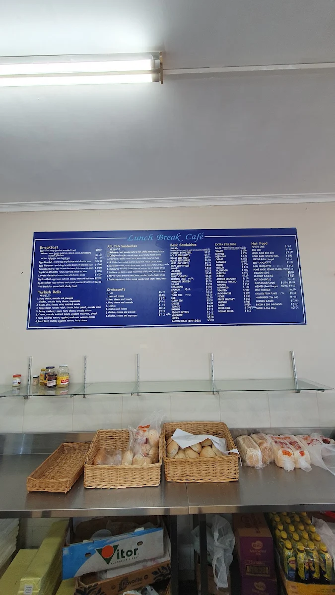 Menu, Lunch Break Deli