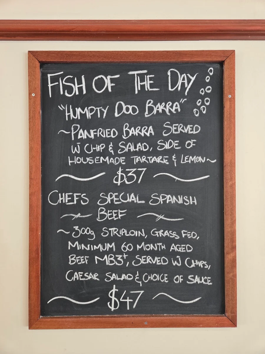 Menu, The Bistro at Maleny Hotel