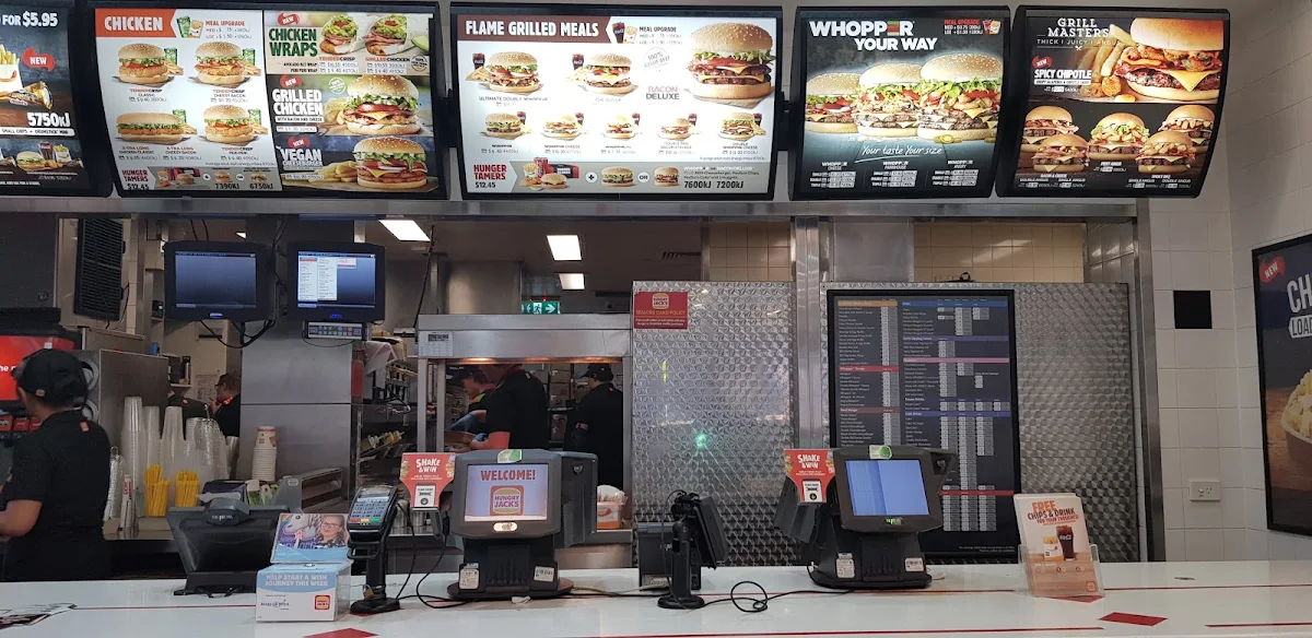Menu, Hungry Jack's Burgers Armidale