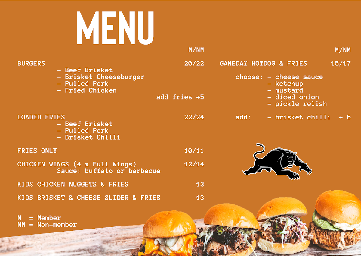 Menu, Brisket Boys North Penrith