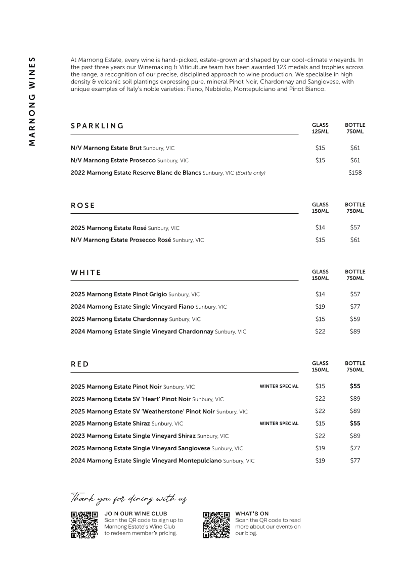Menu, Cucina 3064