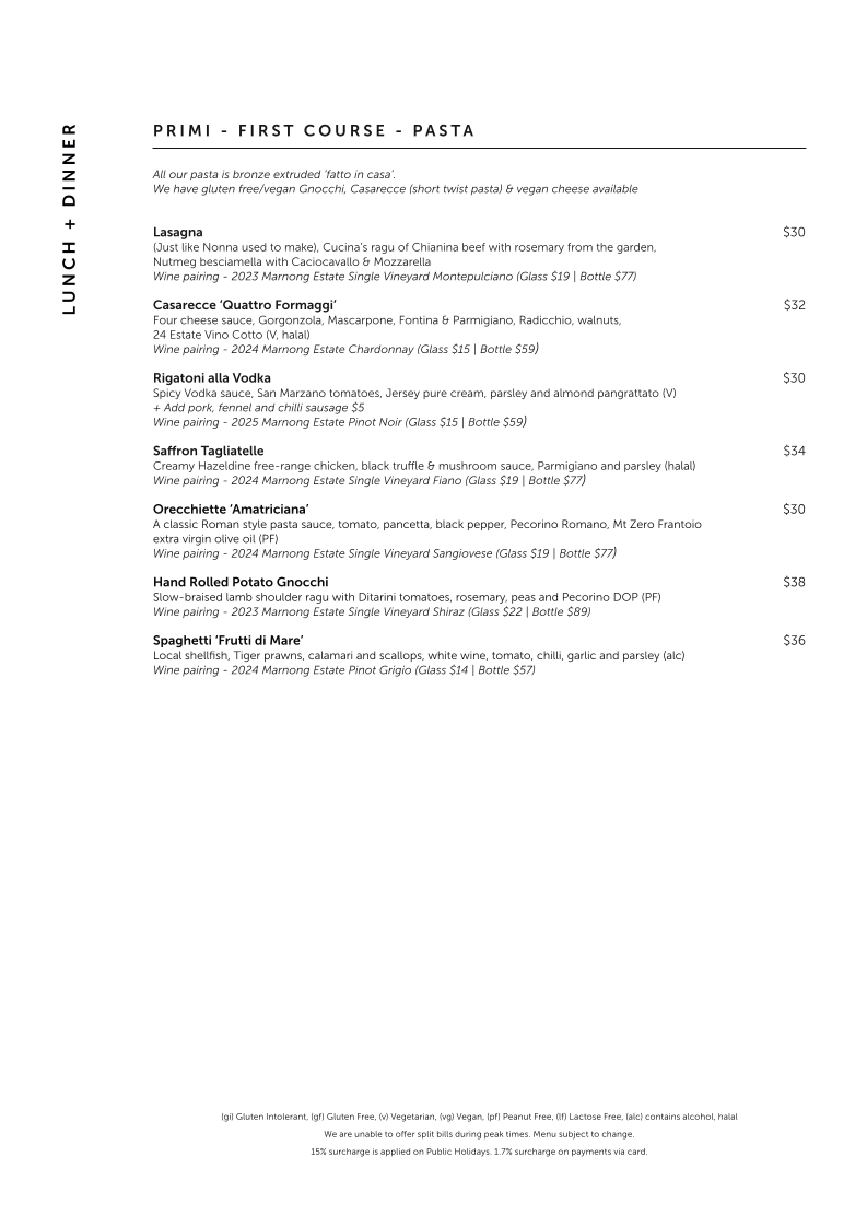 Menu, Cucina 3064