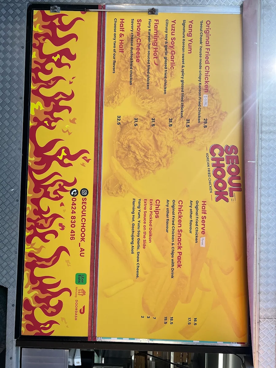 Menu, Seoul Chook
