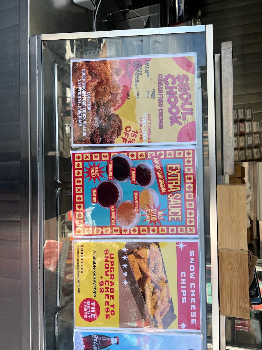 Menu, Seoul Chook