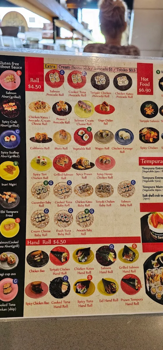 Menu, Mura Conveyor Sushi