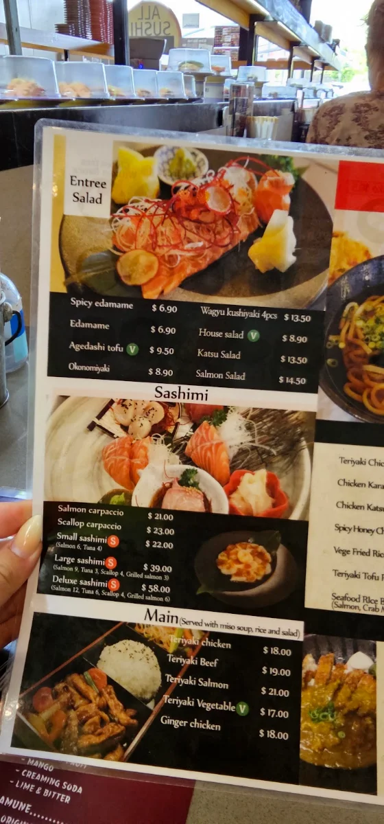 Menu, Mura Conveyor Sushi
