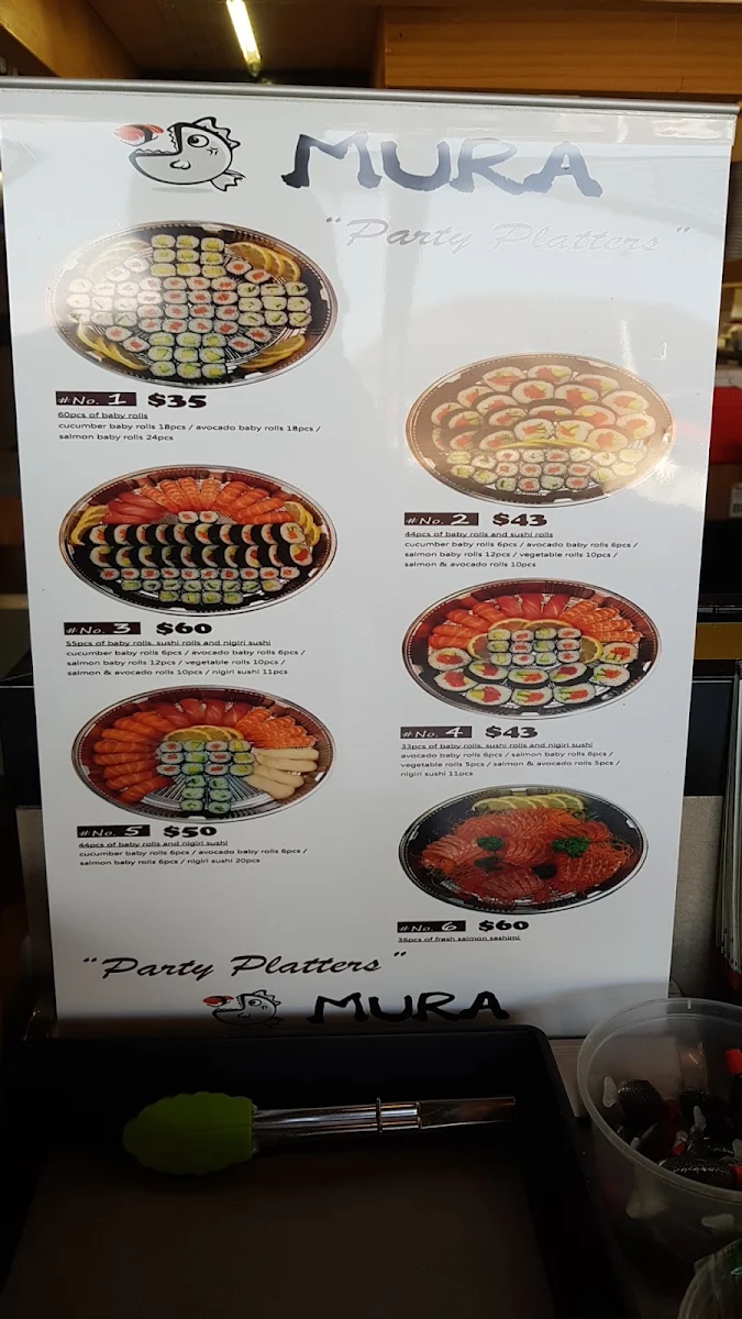 Menu, Mura Conveyor Sushi