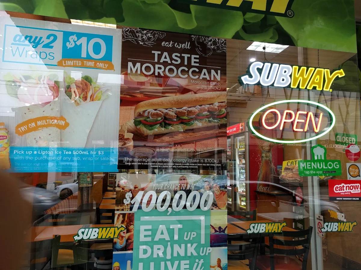 Menu, Subway
