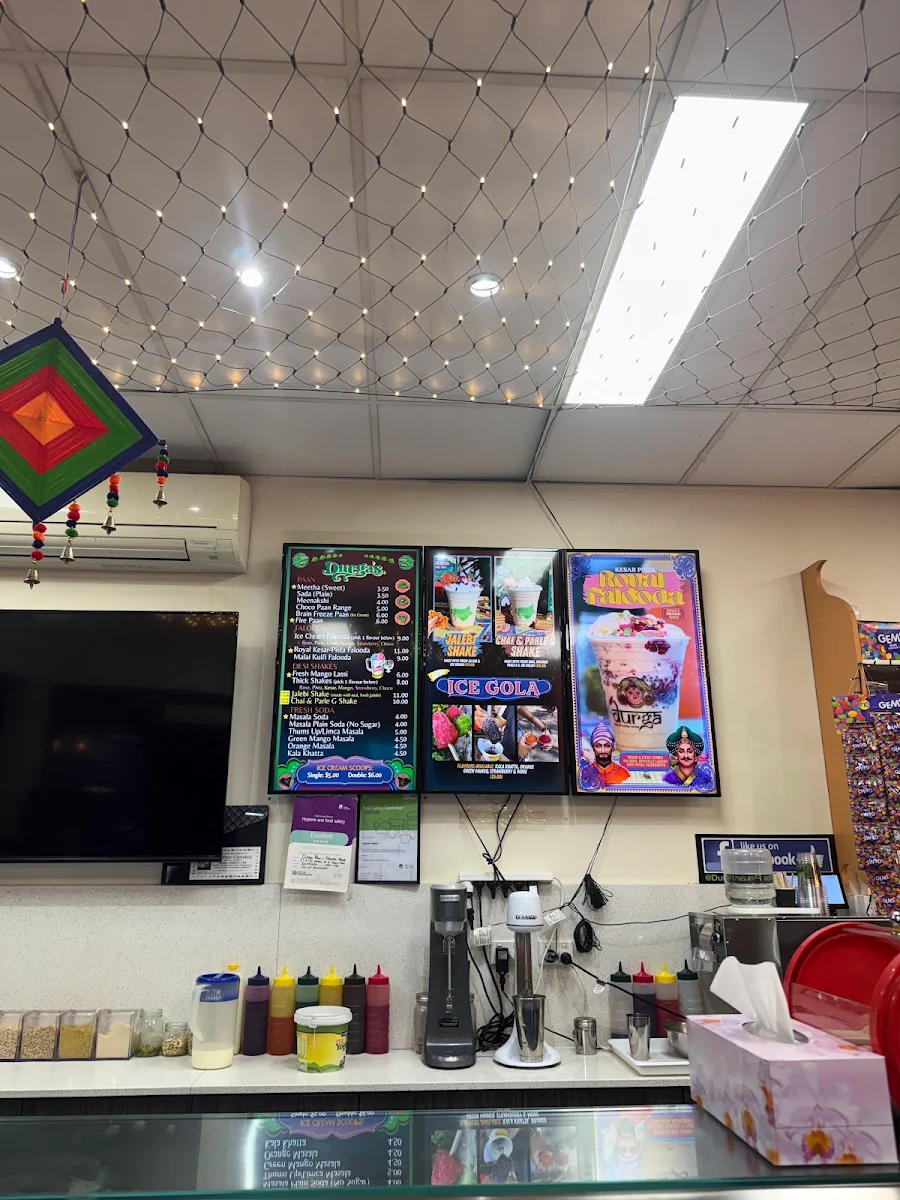 Menu, Durga's Paan & Falooda House