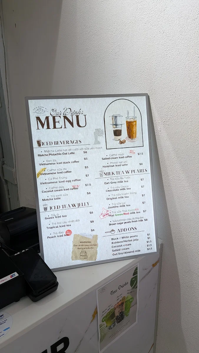 Menu, TK’s Banh Mi