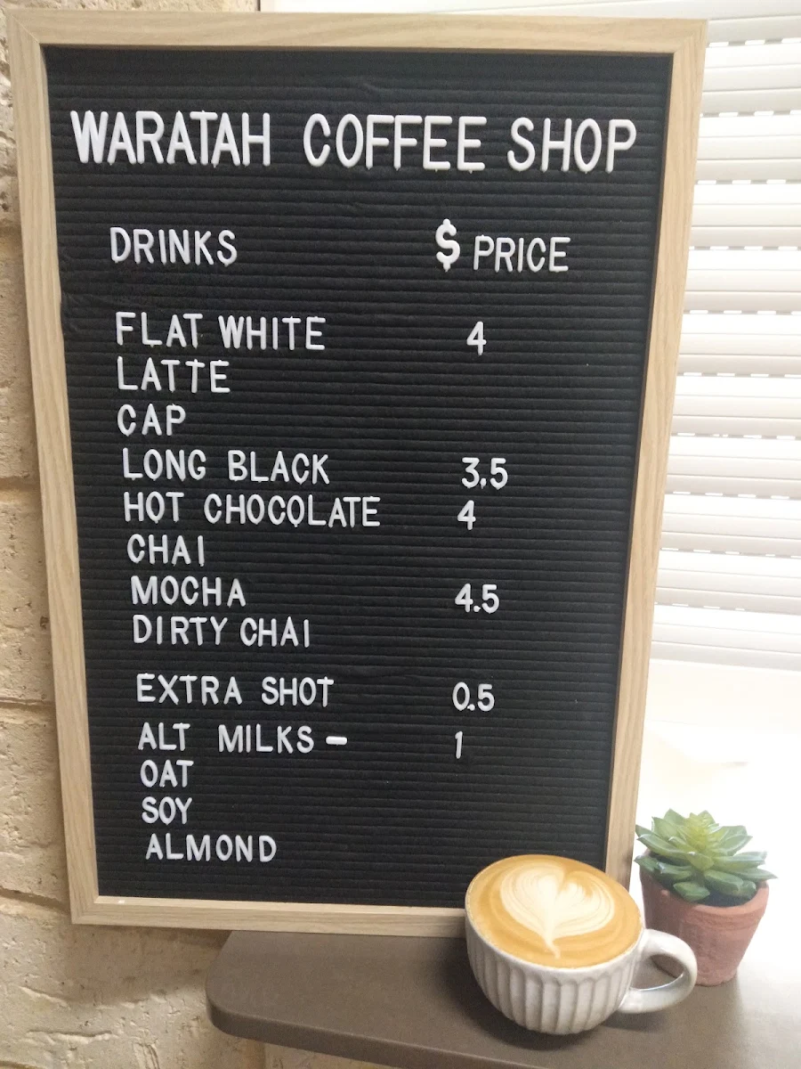 Menu, The Play Cafe