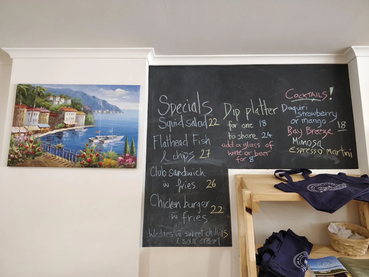 Menu, The Bay Gourmet