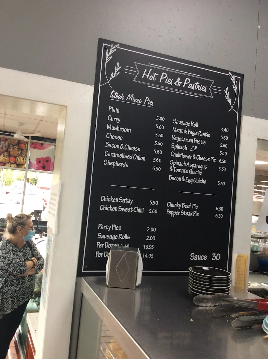 Menu, Allans Bakery & Cakes