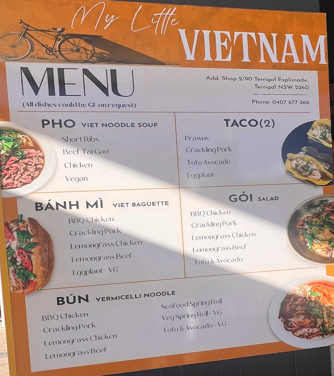 Menu, My Little Vietnam