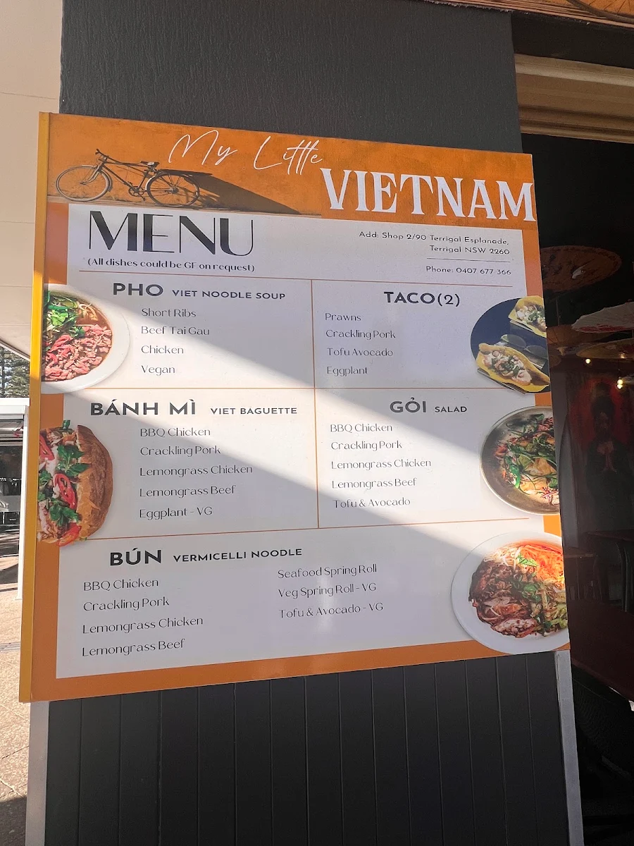 Menu, My Little Vietnam