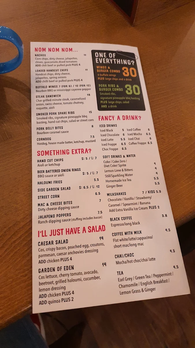 Menu, 8 Napkins Burger