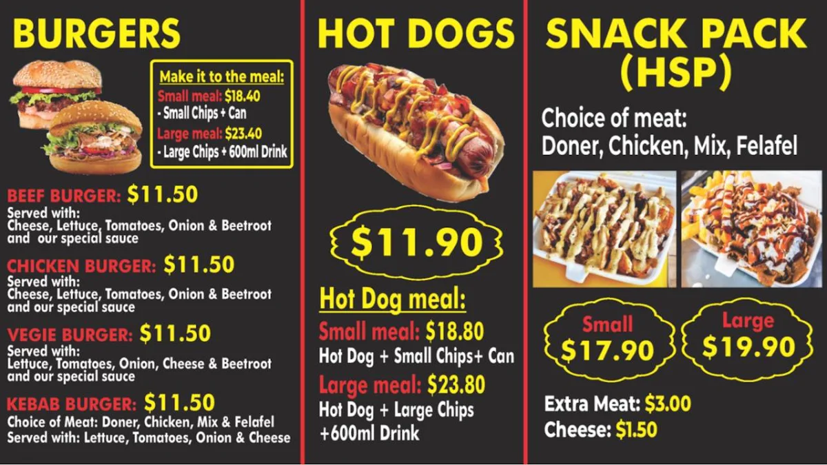 Menu, Roll&Wrap Kebab