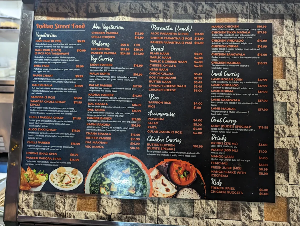Menu, Saffron Cuisine - Indian Restaurant & Function Centre, Woolloongabba