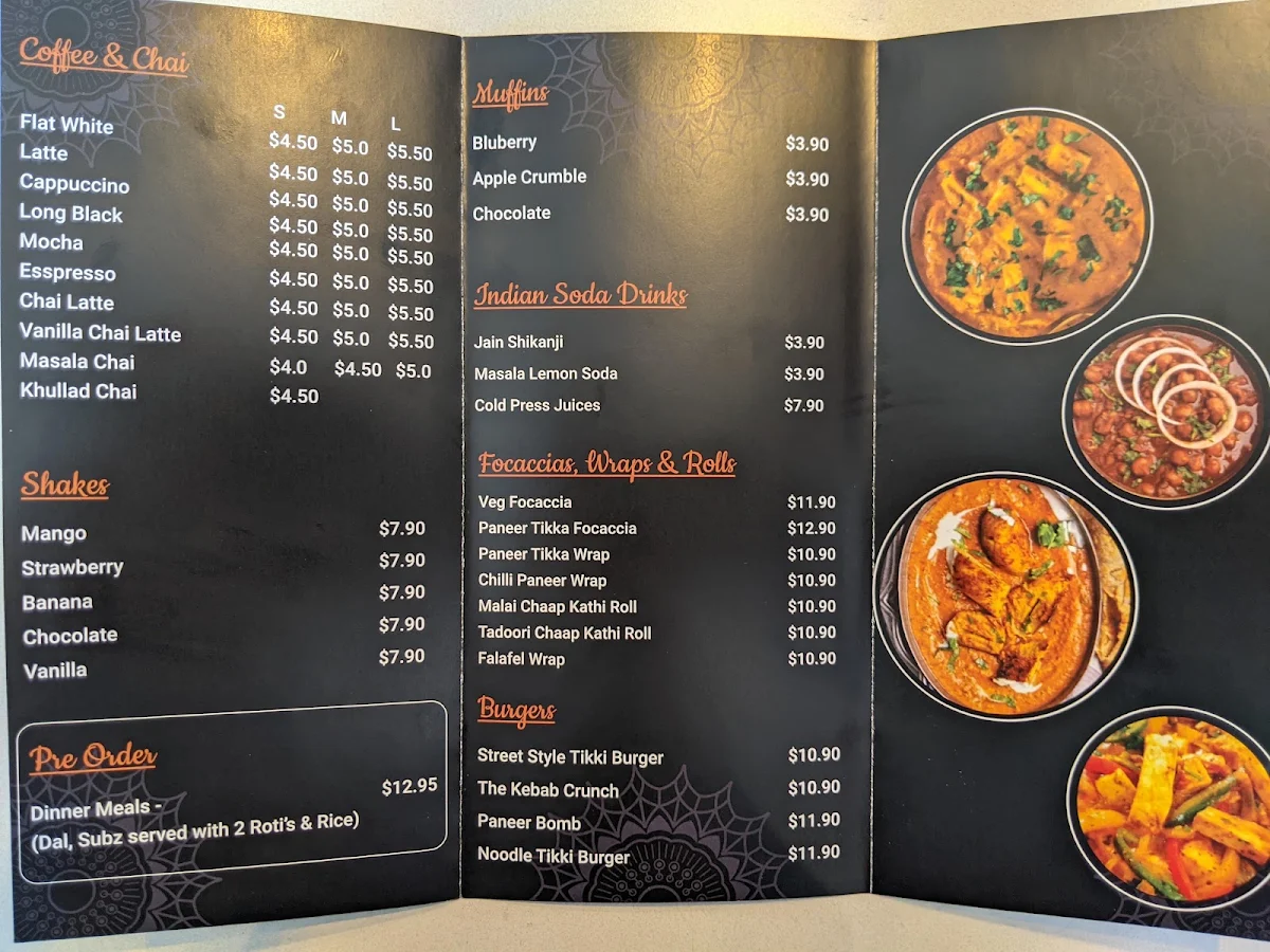 Menu, The Indian Kitchen co