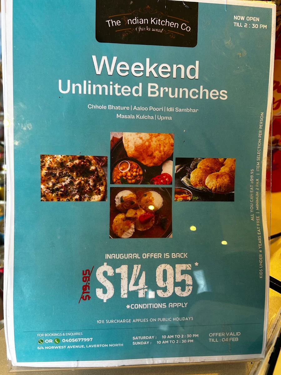 Menu, The Indian Kitchen co
