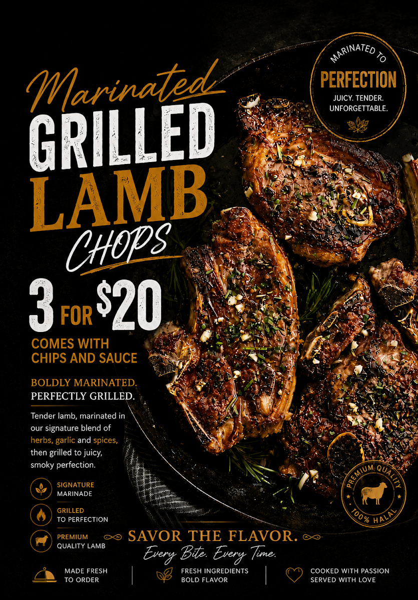 Menu, The BBQ Trailer
