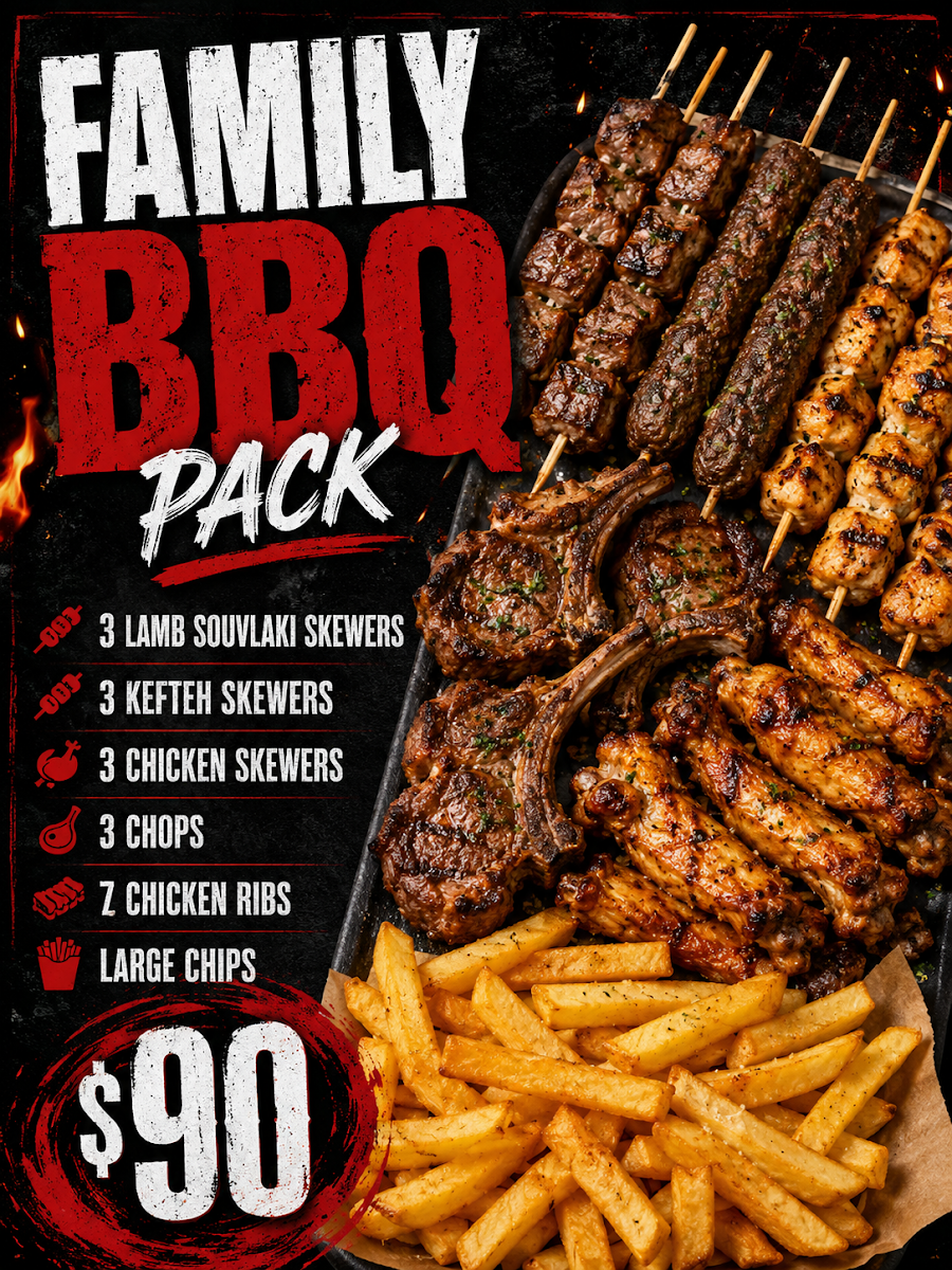 Menu, The BBQ Trailer