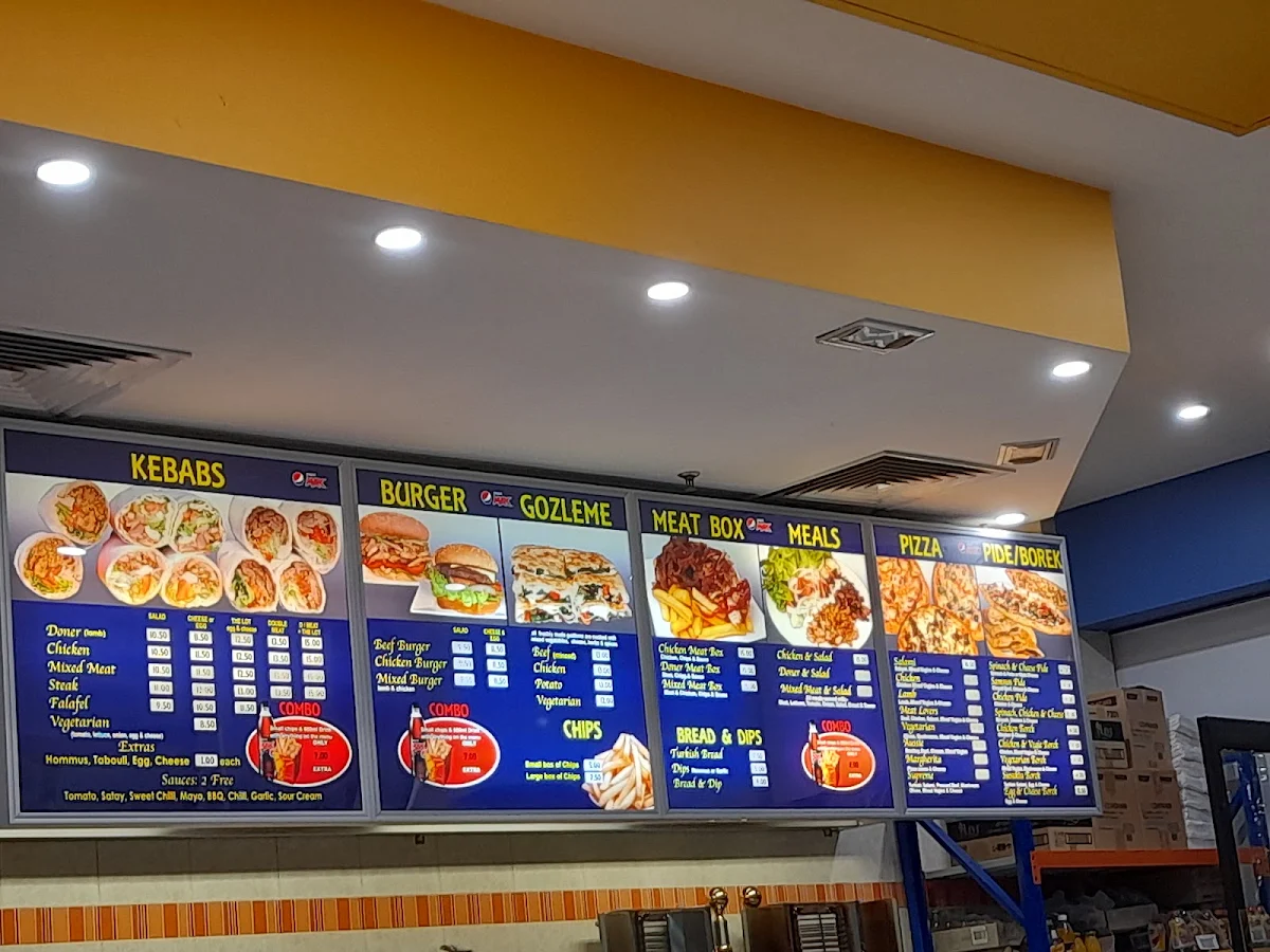 Menu, Kardinya Kebab House
