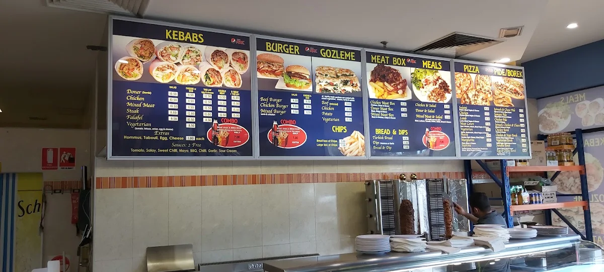 Menu, Kardinya Kebab House