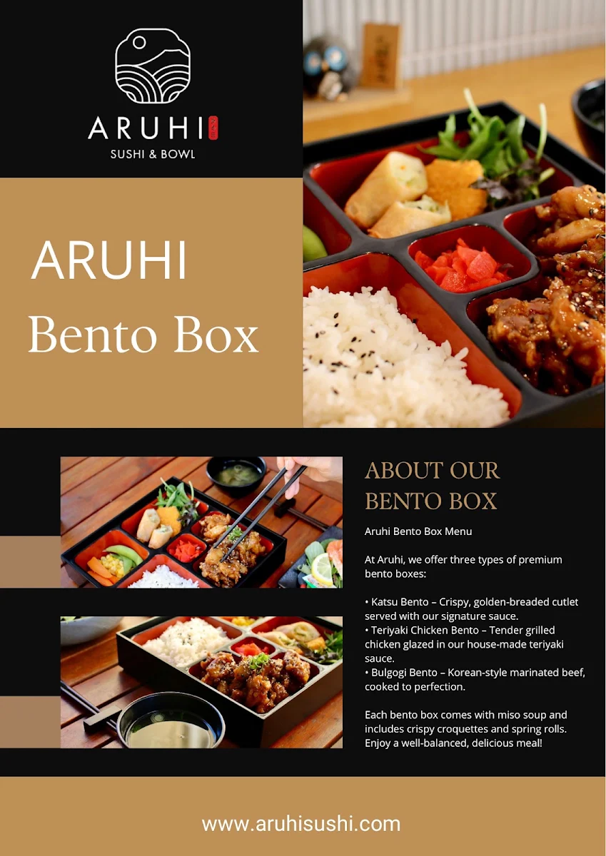Menu, Aruhi Sushi in West Perth