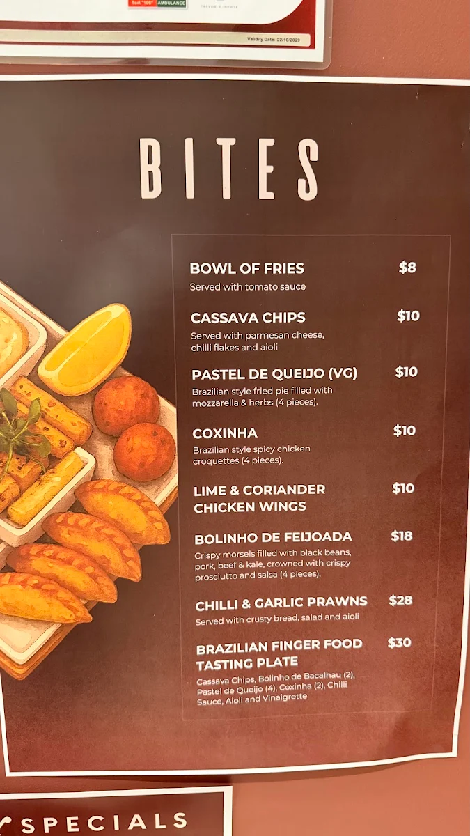 Menu, Bronte Belo City