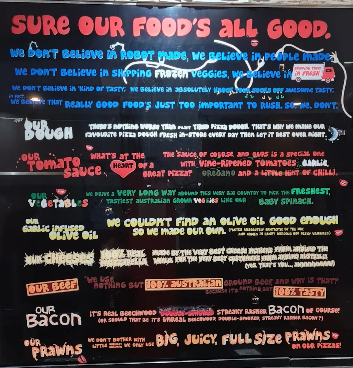 Menu, Domino's Pizza Carlton (VIC)