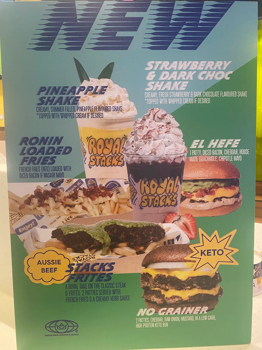 Menu, Royal Stacks Emporium