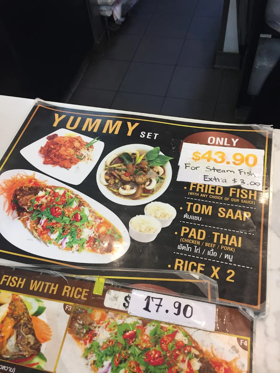 Menu, Yummy Thai Food