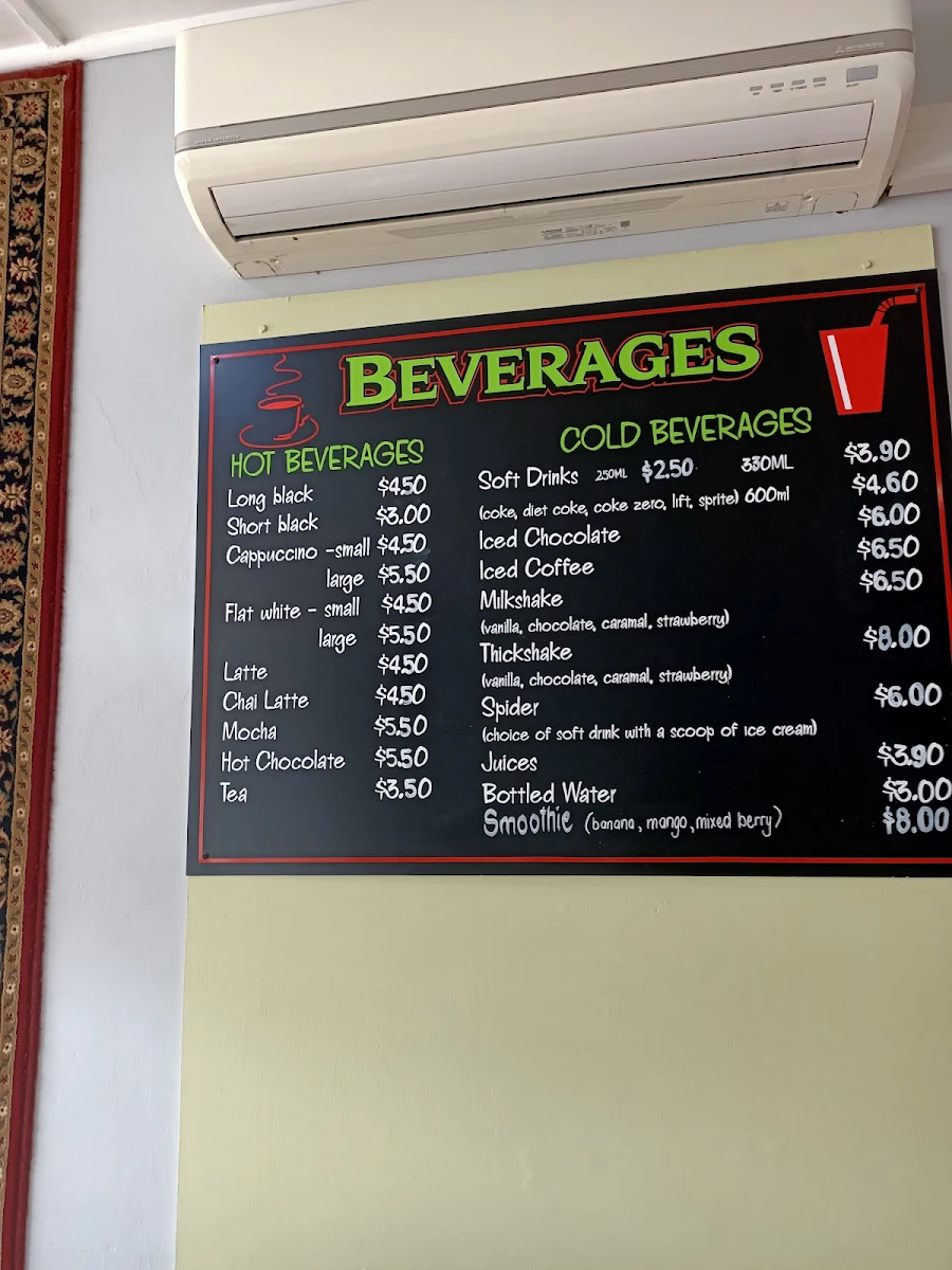 Menu, Happy Daze Coffee Lounge