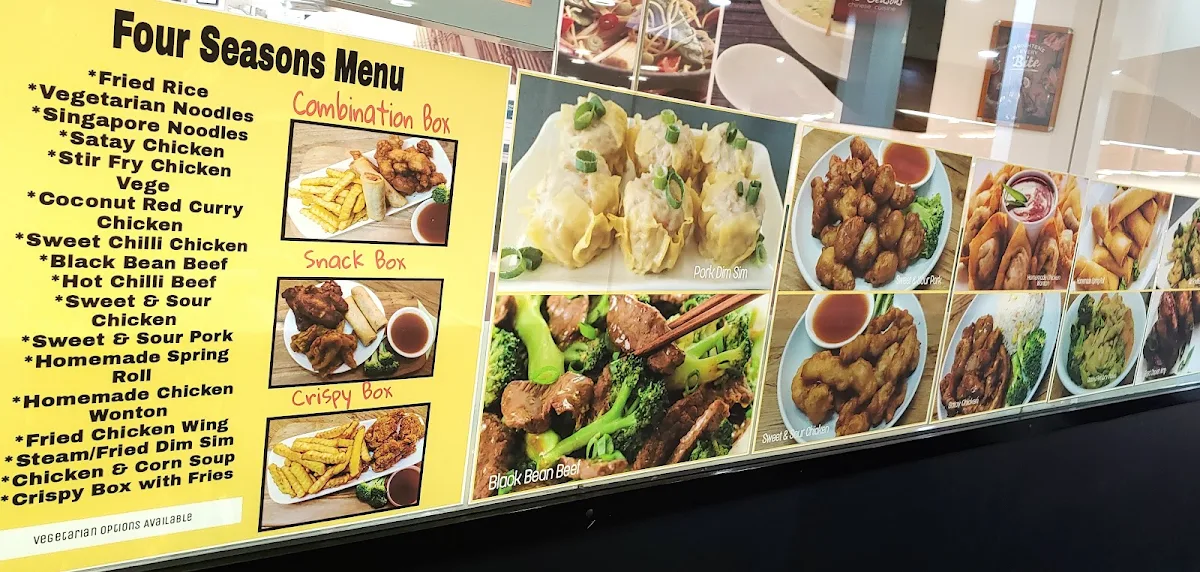 Menu, Four Seasons Take Away