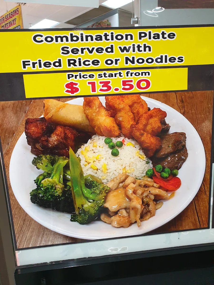 Menu, Four Seasons Take Away