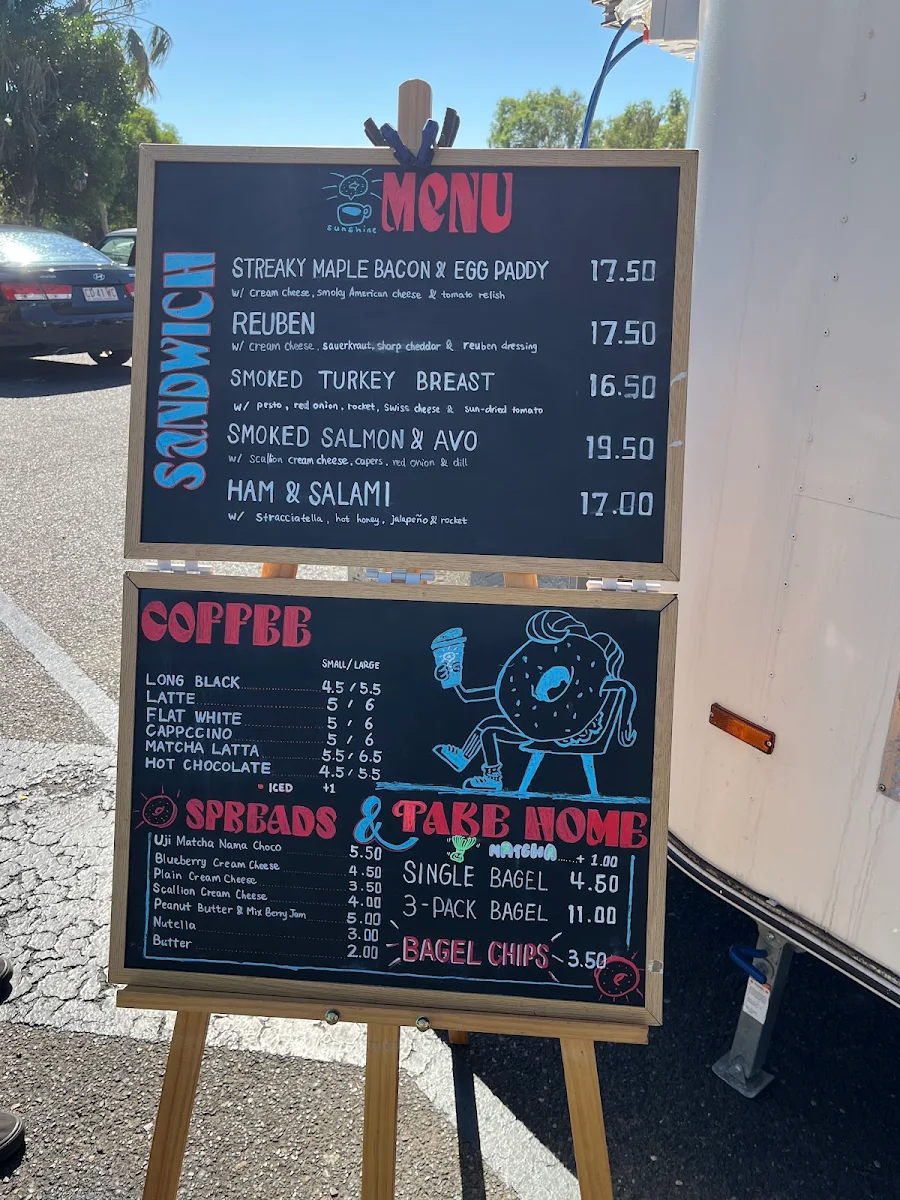 Menu, Sunshine Bagels & Brew