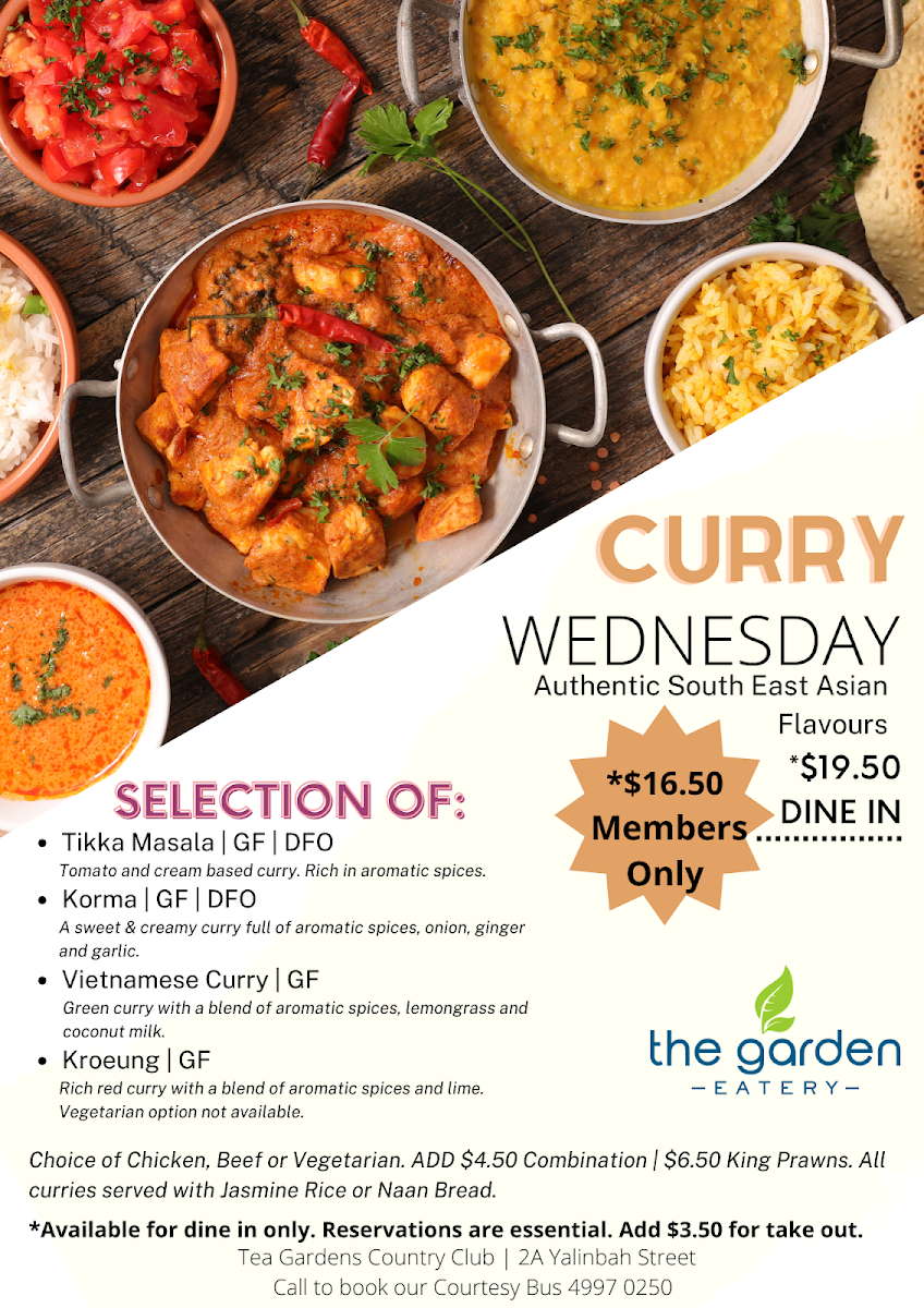 Menu, The Garden Eatery