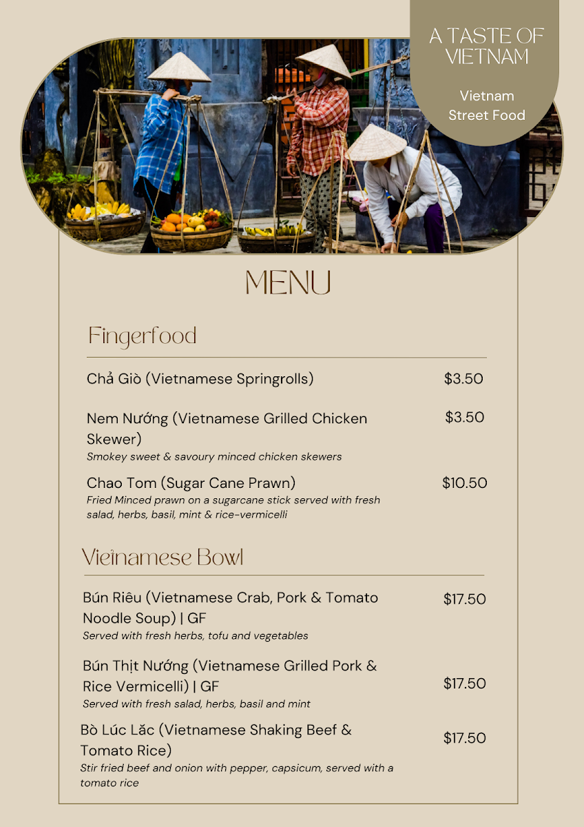 Menu, The Garden Eatery