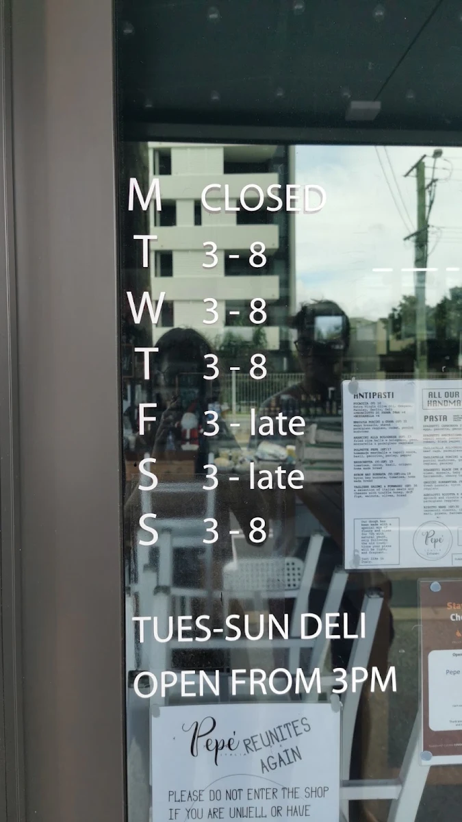 Menu, THE DELI BY PEPE ITALIA