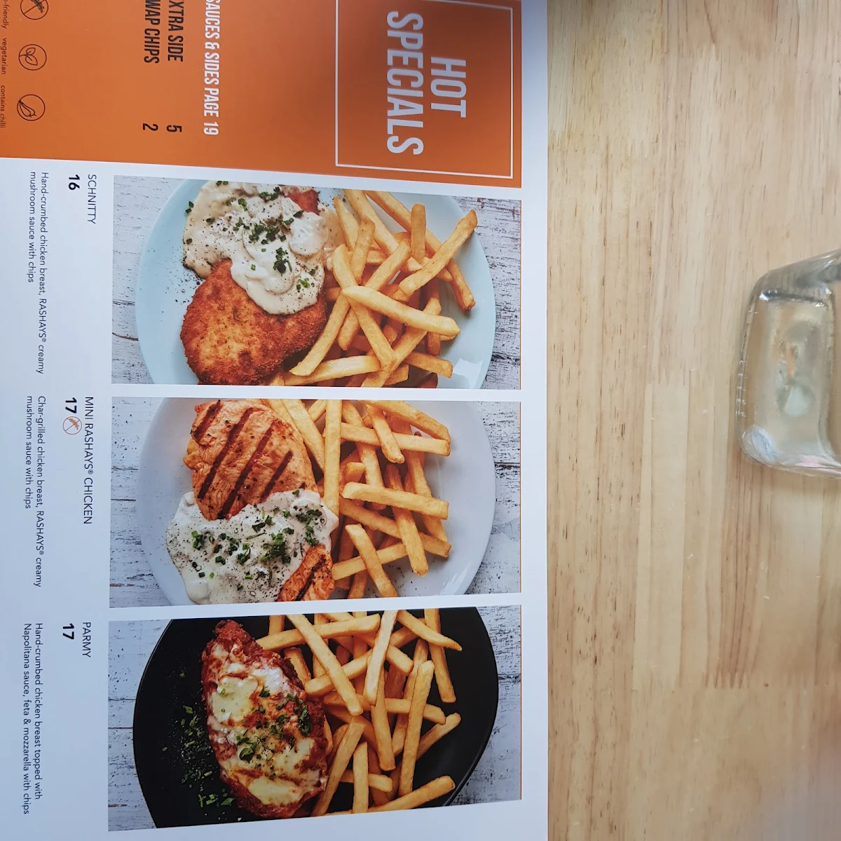 Menu, RASHAYS - Tuggeranong
