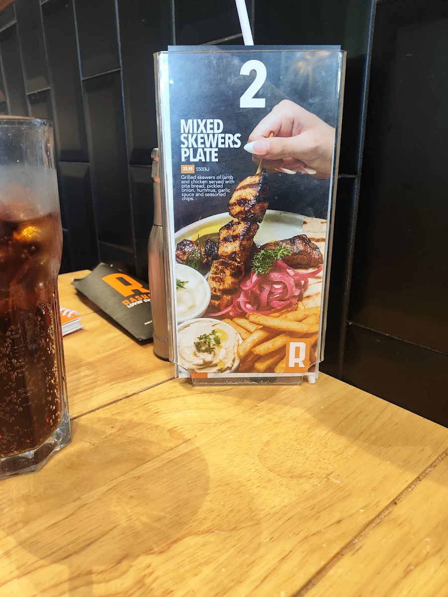 Menu, RASHAYS - Tuggeranong