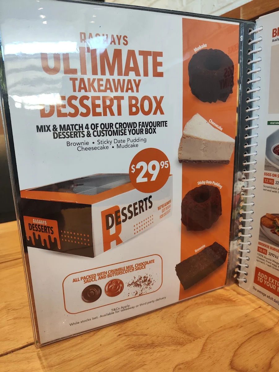 Menu, RASHAYS - Tuggeranong