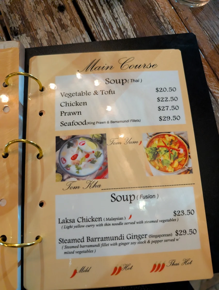 Menu, Thai Banyantree Coogee