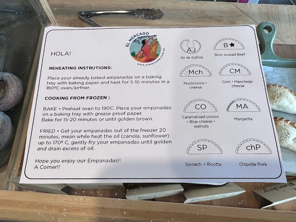 Menu, El Mercado