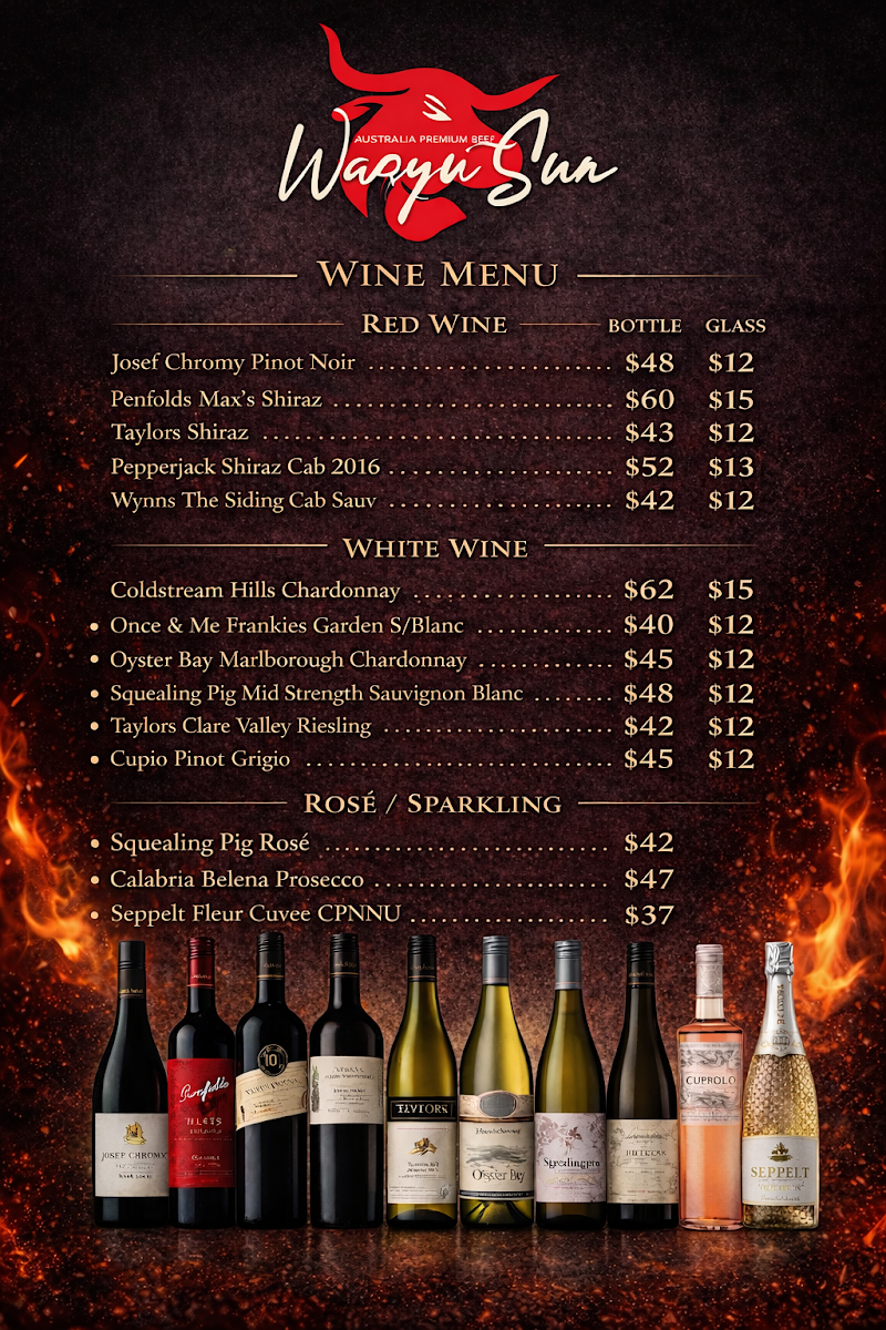 Menu, Wagyu Sun Japanese BBQ & Thai Grill Richmond