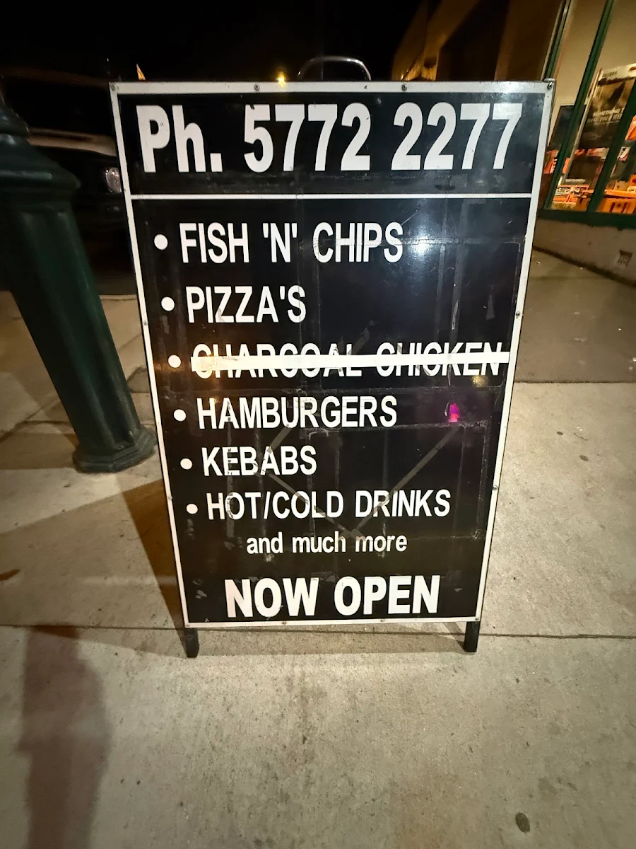 Menu, Burnsies Pizza