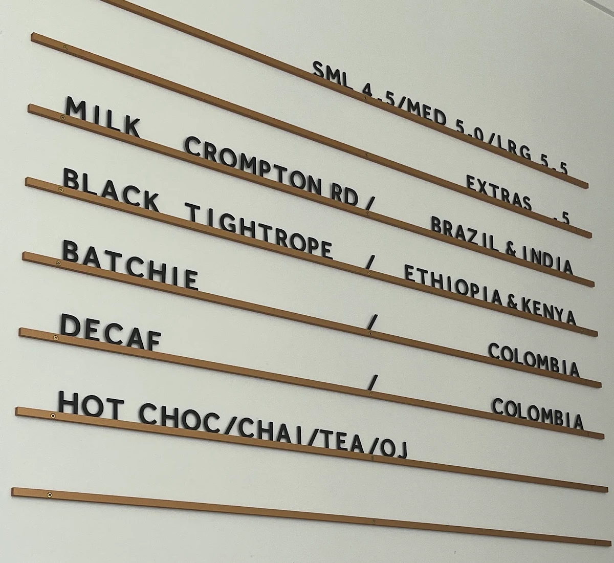 Menu, Second Home Coffee