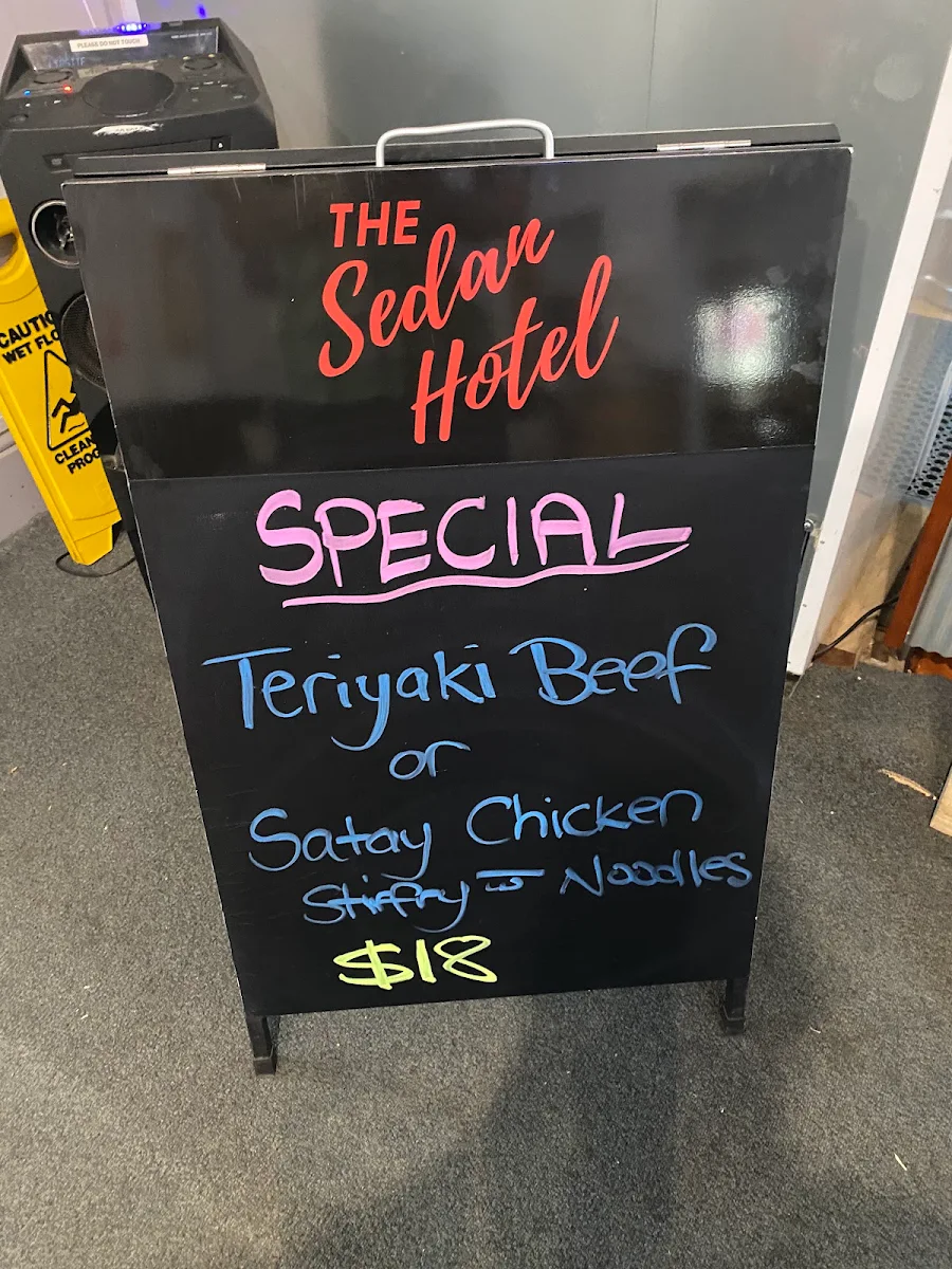 Menu, Sedan Hotel